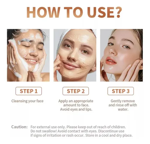 Mascarilla Facial Con Arcilla Y Cúrcuma Y Vitamina C De Ik,
