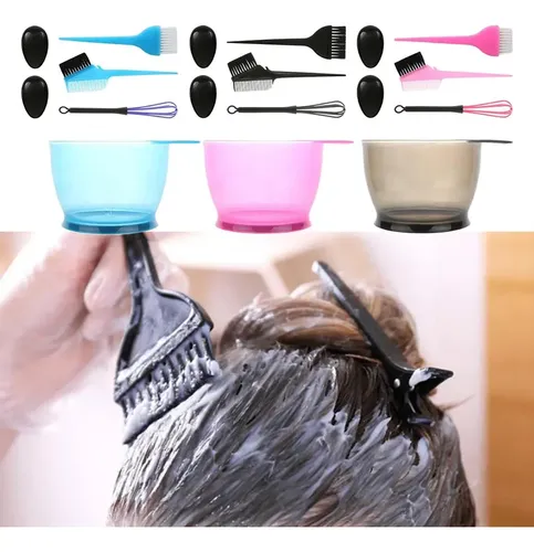 Kit 5 Piezas: Brochas, Bol Y Aplicador Para Teñir Cabello