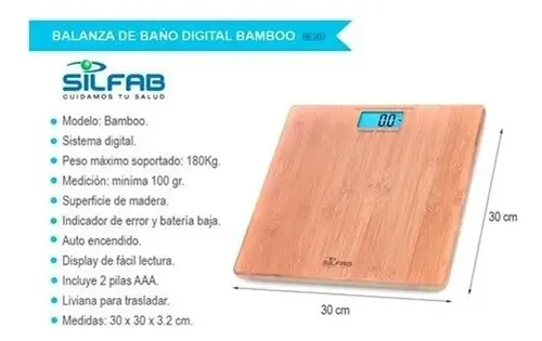 Silfab BE207 balanza digital encendido automático hasta 180 kg