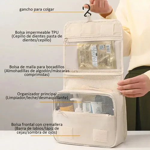 Neceser Organizador De Viaje Plegable Liso