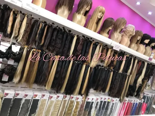 Cortina De Cabello Natural 1metro De 35cm De Largo Castaño