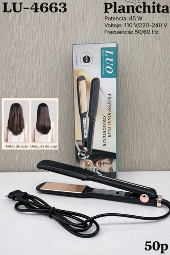 Planchita Para El Cabello De La Marca Luo, Modelo Lu-4663.
