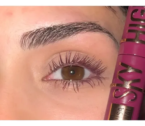 Mascara De Pestañas De Colores Rimel Sky Hight Tei Cosmetica Color Rosa