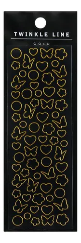 Paquete De 6 Hojas De Oro/plata Calcomanías Mariposa De Oro