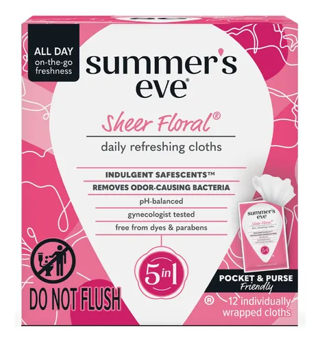 Hx Toallitas Íntimas Femeninas Summer’s Eve Sheer Floral 12