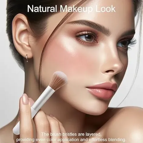 Set De 10 Brochas De Maquillaje Suaves Para Viaje, Sintética
