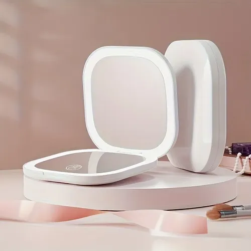 Espejo De Maquillaje Con Aumento Led 5x Y Iluminación De Dob