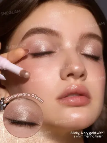Sheglam Barra De Glaseado Crystal Jelly – Brillo Radiante Tono Del Maquillaje Champagne Gleam