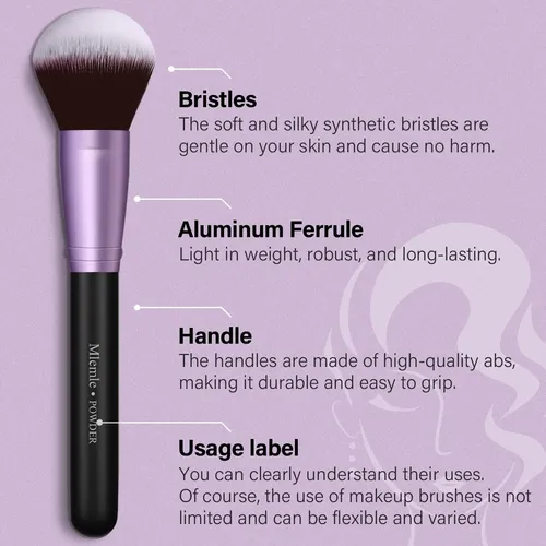 Set De Brochas De Maquillaje Mlemle 25 Unidades Morado