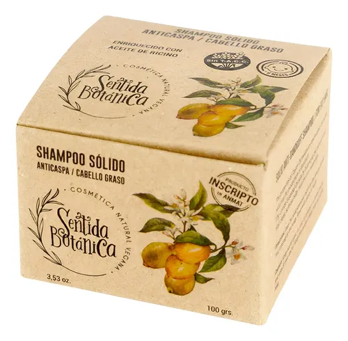 Shampoo Sólido-cabello Graso/anticaspa-sentida Botánica 100g