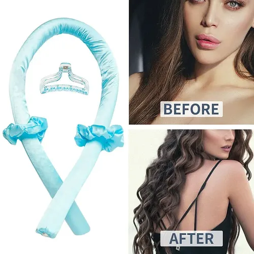 Diadema Con Varilla Para Rizar Sin Calor, Cinta De Seda Sin