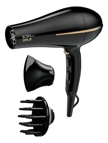 Secador De Pelo Ga.ma Italy Bora Gold 2200 Watts Color Negro