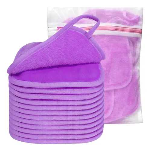 Paño Desmaquillante Kodamo 12 Unidades Violeta De Microfibra