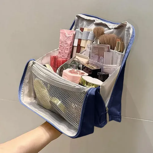 Bolsa De Maquillaje De Pie, Bolsa De Aseo Impermeable De Gra
