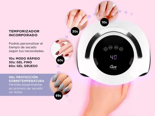 Kit Manicura Pedicura Gadnic BQ5 Pro + Cabina UV LED Para Uñas 120w Temporizador Alto Rendimiento