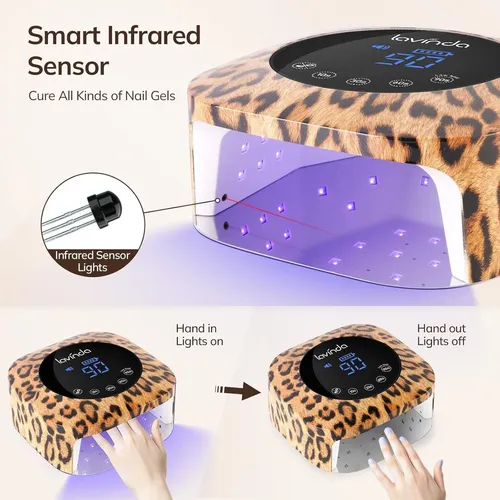 Lámpara Led Uv Lavinda 54w Inalámbrica Leopardo 4
