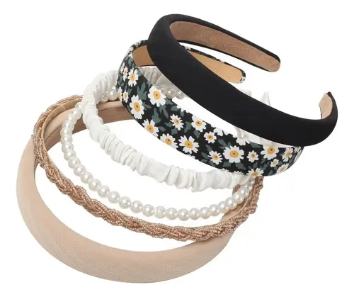 . 6 Diademas Para Mujeres Y Niñas, Varios Estilos: Diadema