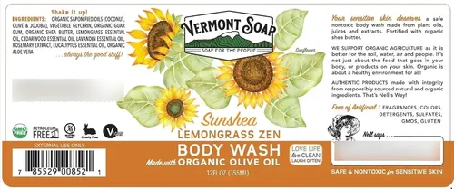 Gel De Baño Vermont Soap Aroma Zen De Hierba Luisa 355 Ml Pa