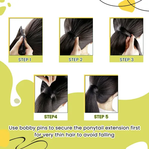 Extensión De Cola De Caballo Runature De Cabello Humano Rubi