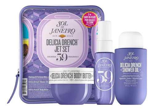 Sol De Janeiro Jet Set | Kit de Ducha de Viaje Fragancia Agradable 59