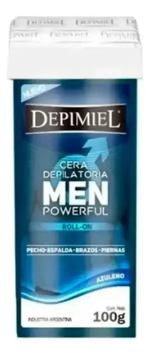 Cera Cartucho Roll-on Men Hombre Azuleno Depimiel 100gr