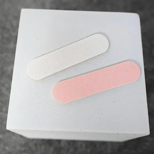 Pack 100 Limas Desechables Uñas Madera Rosa Blanco