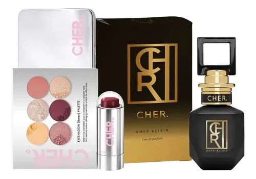 Set Cher Onyx Elixir + Paleta De Sombra Berry + Rubor Cherry