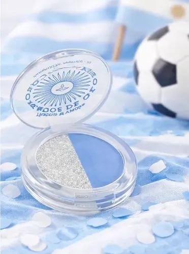 Petaca Maquillaje Artistico Mundial Celeste Y Blanco X 2 Celeste Y Blanco