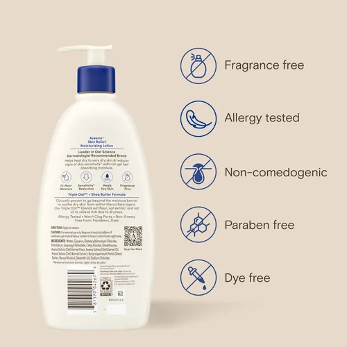 Crema Corporal Aveeno Skin Relief Sin Fragancia 532ml