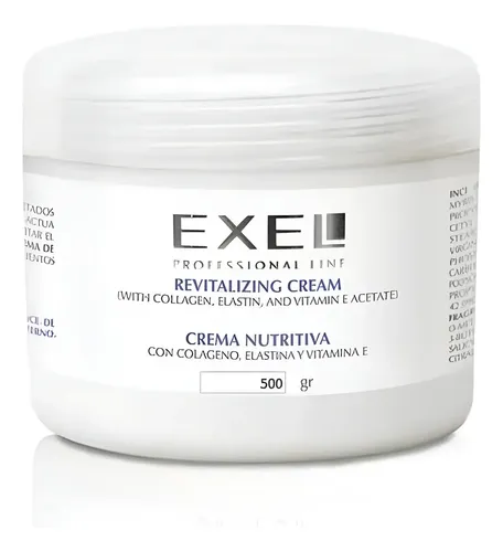 Exel Crema Facial Nutritiva Colageno Elastina Y Vit E X 500