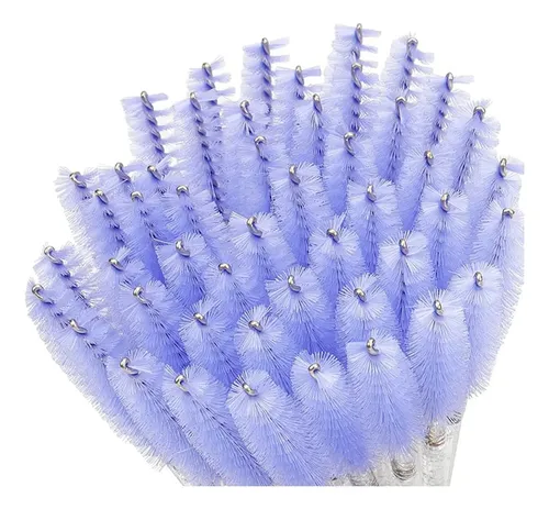 Cepillo De Pestañas Y Cepillo De Cejas Flexible Y Desechable Violeta