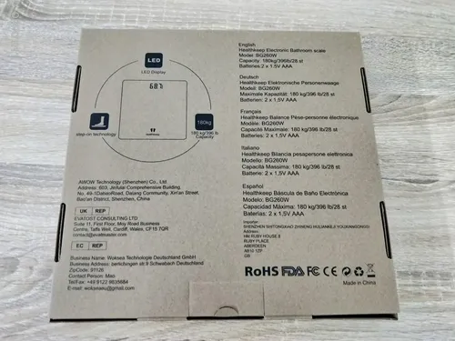 Báscula De Baño Digital De Alta Precisión Con