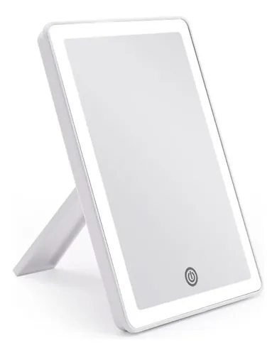 Espejo Rectangular Led Táctil Frío Usb 20 Cm Maquillaje