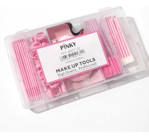 Kit Básico De Insumos Descartables Para Pestañas Profesional Rosa