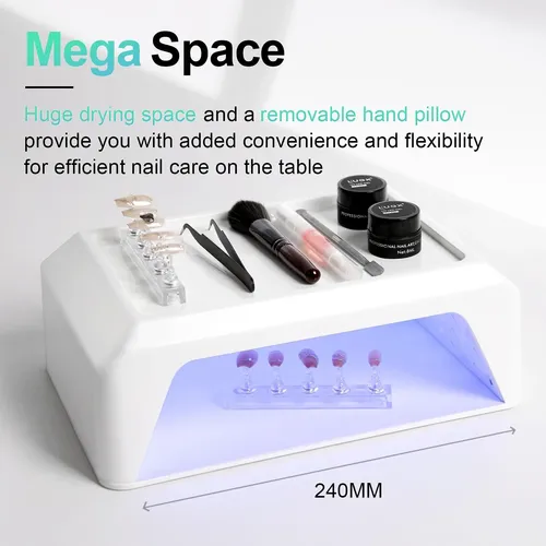 Lámpara Uv Led L’ugx 72w Para Uñas Con Almohadilla