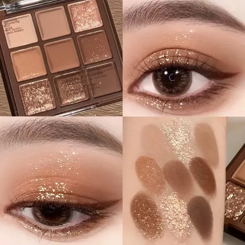 Paleta Nude Brown & Rose Gold, Duradera Y Delineador De Ojos