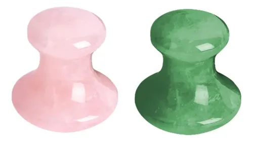 Set 2 Piedras Gua Sha Cuarzo Rosa Facial Relajante