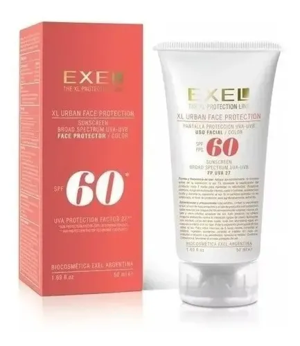 Exel Protector Solar Con Color Facial Factor 60 Fps X 50ml