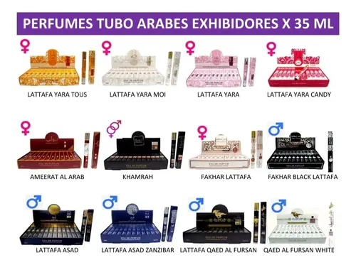 Set X 12 Perfume Árabe En Tubo 35ml Edp Para Hombre Y Mujer