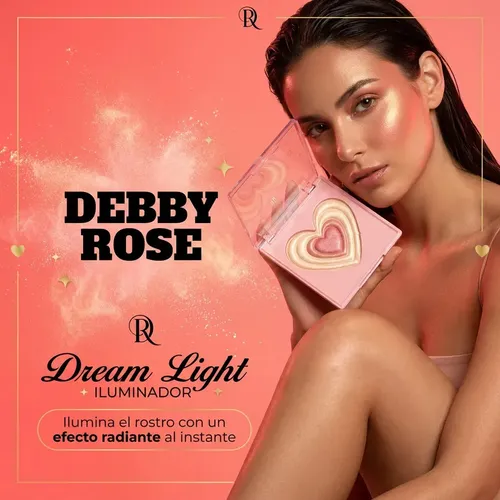 Debby Rose Dream Light Corazón Iluminadores 10g Tono del maquillaje Rosa
