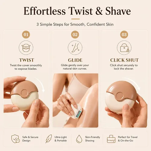 Shaver With Rotating Cover,  Precision Shaving System