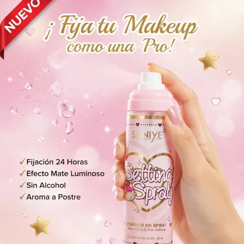 Fijador Maquillaje Hidratante Saniye Setting Spray Pudding