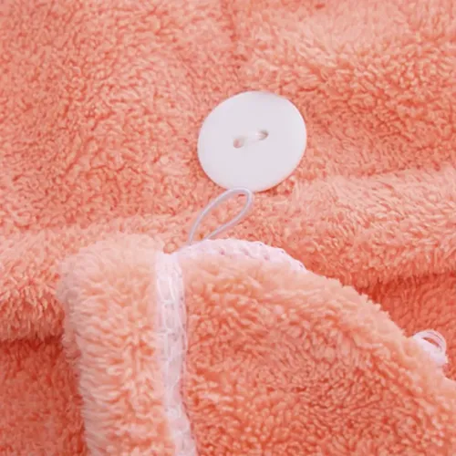 Gorro Renkai Microfibra Con Botón Pack de 2 Toalla Secado Rápido