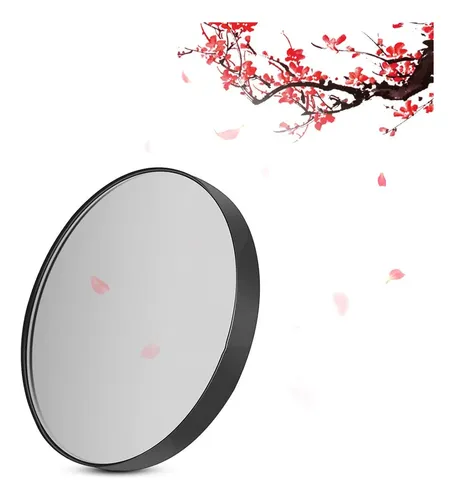 Espejo De Maquillaje Frcolor 8.9cm 5x Con Ventosa Negro