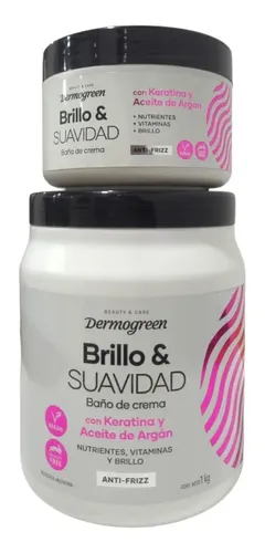 Baño De Crema Brillo Y Suavidad Con Keratina Y Aceite Argan