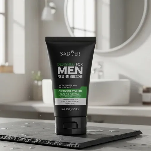 Limpiador Facial Hombre Men Cool Oil Control 100g Sadoer Todo Tipo De Piel Día/noche