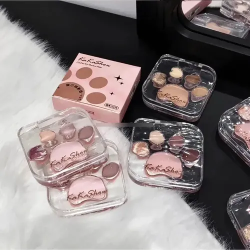 Paleta De Sombras Patita De Gato 5 Colores Glitter Brillante