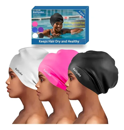 Paquete De 3 Gorras De Baño Silicona Bailiyake Extra Grande