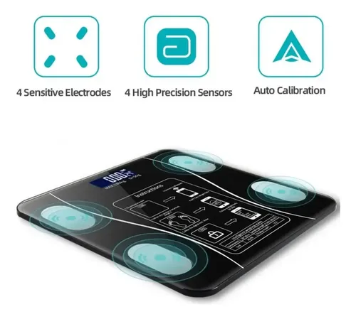 Báscula Inteligente Bluetooth Automática Deporte Fitness Pro