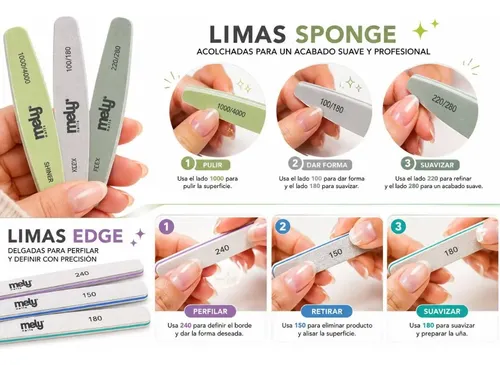 Kit De Limas Pro Surtida Sponge Buffer Manicuria Pack X6